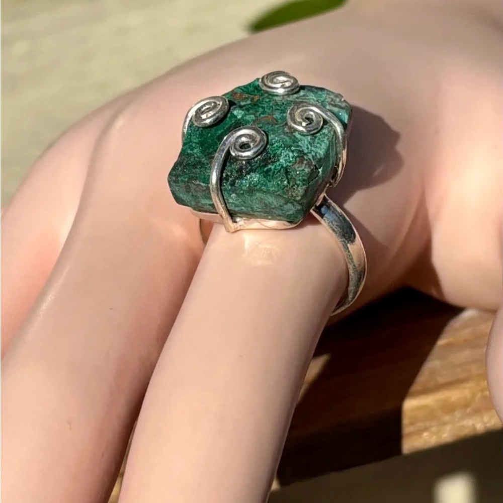 Natural Azurite Ring - Picture 2 of 14